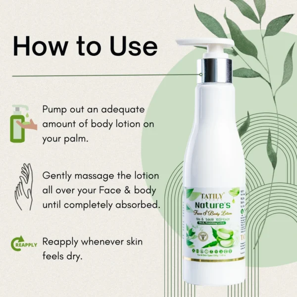 How to Use Nature's body lotion