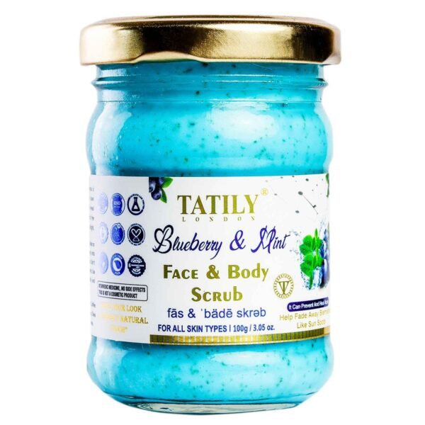 Blueberry mint face and body scrubs